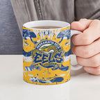 Parramatta Eels Rugby Ceramic Mug Graffiti Typography Urban Camo Abstract Street Style
