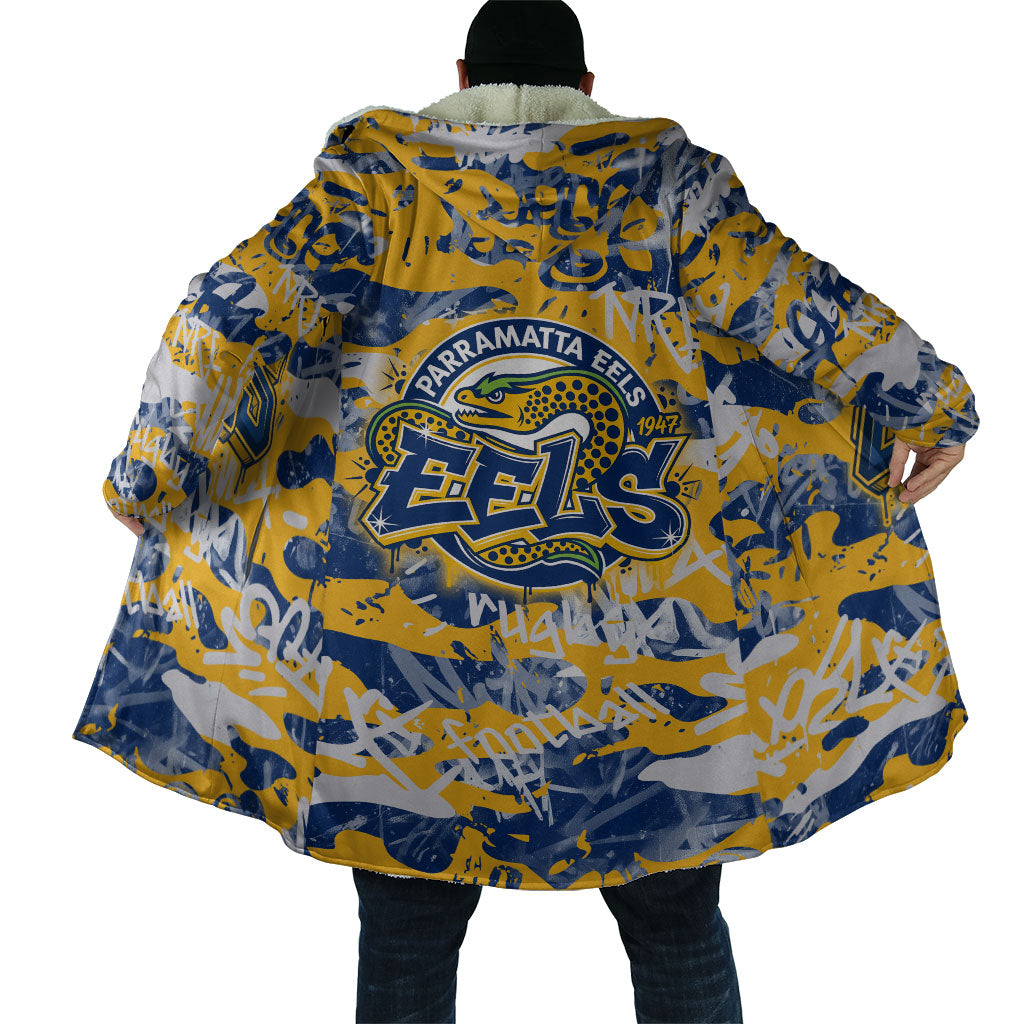 Parramatta Eels Rugby Cloak Graffiti Typography Urban Camo Abstract Street Style