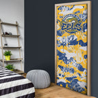 Parramatta Eels Rugby Door Cover Graffiti Typography Urban Camo Abstract Street Style