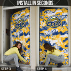 Parramatta Eels Rugby Door Cover Graffiti Typography Urban Camo Abstract Street Style