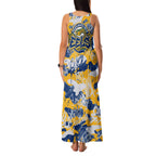 Parramatta Eels Rugby Family Matching Tank Maxi Dress and Hawaiian Shirt Graffiti Typography Urban Camo Abstract Street Style