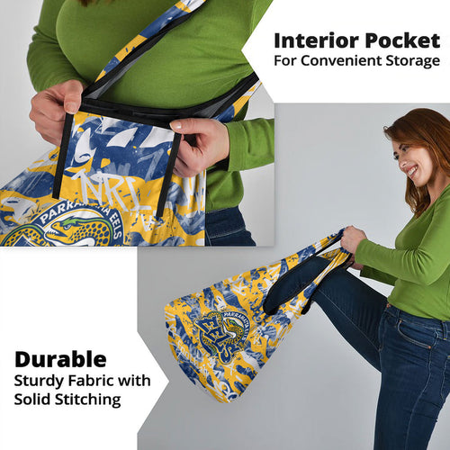 Parramatta Eels Rugby Grocery Bag Graffiti Typography Urban Camo Abstract Street Style