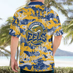 Parramatta Eels Rugby Hawaiian Shirt Graffiti Typography Urban Camo Abstract Street Style