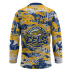 Parramatta Eels Rugby Hockey Jersey Graffiti Typography Urban Camo Abstract Street Style