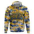 Parramatta Eels Rugby Hoodie Graffiti Typography Urban Camo Abstract Street Style