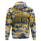 Parramatta Eels Rugby Hoodie Graffiti Typography Urban Camo Abstract Street Style