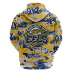 Parramatta Eels Rugby Hoodie Graffiti Typography Urban Camo Abstract Street Style