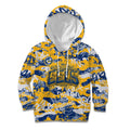 Parramatta Eels Rugby Kid Hoodie Graffiti Typography Urban Camo Abstract Street Style