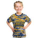 Parramatta Eels Rugby Kid T Shirt Graffiti Typography Urban Camo Abstract Street Style
