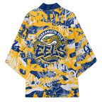 Parramatta Eels Rugby Kimono Graffiti Typography Urban Camo Abstract Street Style