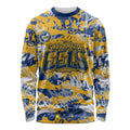 Parramatta Eels Rugby Long Sleeve Shirt Graffiti Typography Urban Camo Abstract Street Style