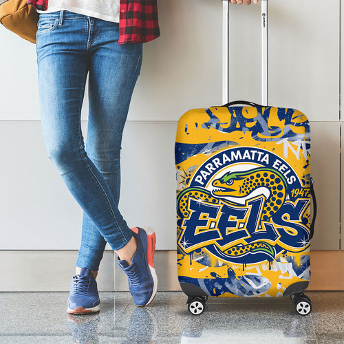 Parramatta Eels Rugby Luggage Cover Graffiti Typography Urban Camo Abstract Street Style