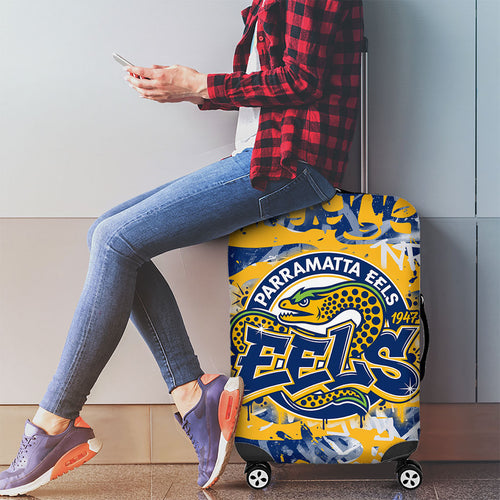 Parramatta Eels Rugby Luggage Cover Graffiti Typography Urban Camo Abstract Street Style