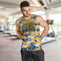 Parramatta Eels Rugby Men Tank Top Graffiti Typography Urban Camo Abstract Street Style