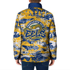 Parramatta Eels Rugby Padded Jacket Graffiti Typography Urban Camo Abstract Street Style