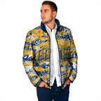 Parramatta Eels Rugby Padded Jacket Graffiti Typography Urban Camo Abstract Street Style