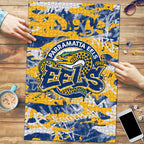 Parramatta Eels Rugby Puzzle Graffiti Typography Urban Camo Abstract Street Style