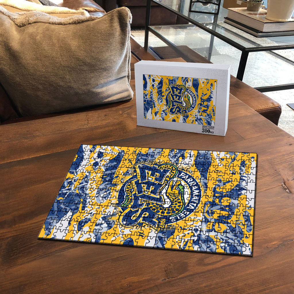 Parramatta Eels Rugby Puzzle Graffiti Typography Urban Camo Abstract Street Style