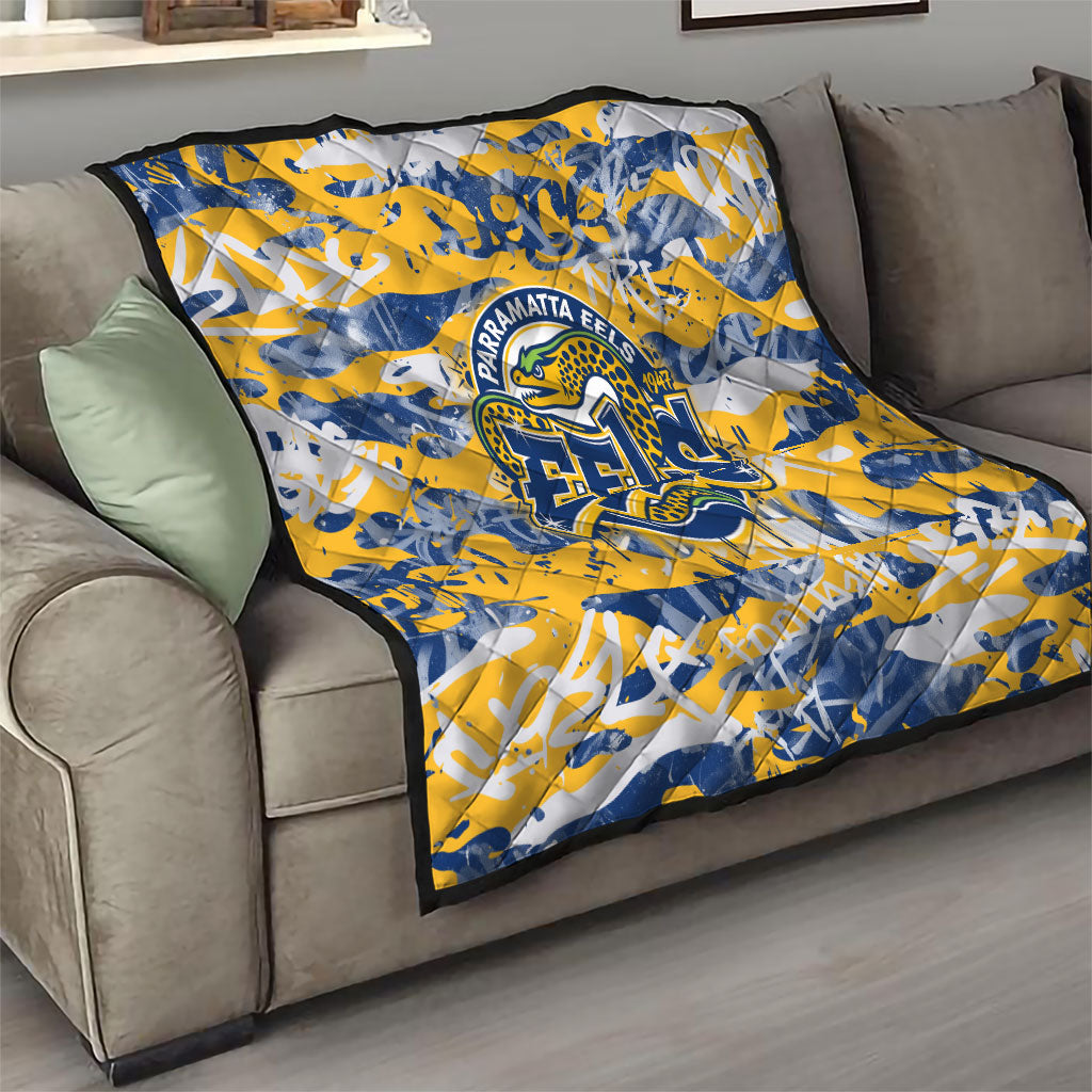Parramatta Eels Rugby Quilt Graffiti Typography Urban Camo Abstract Street Style