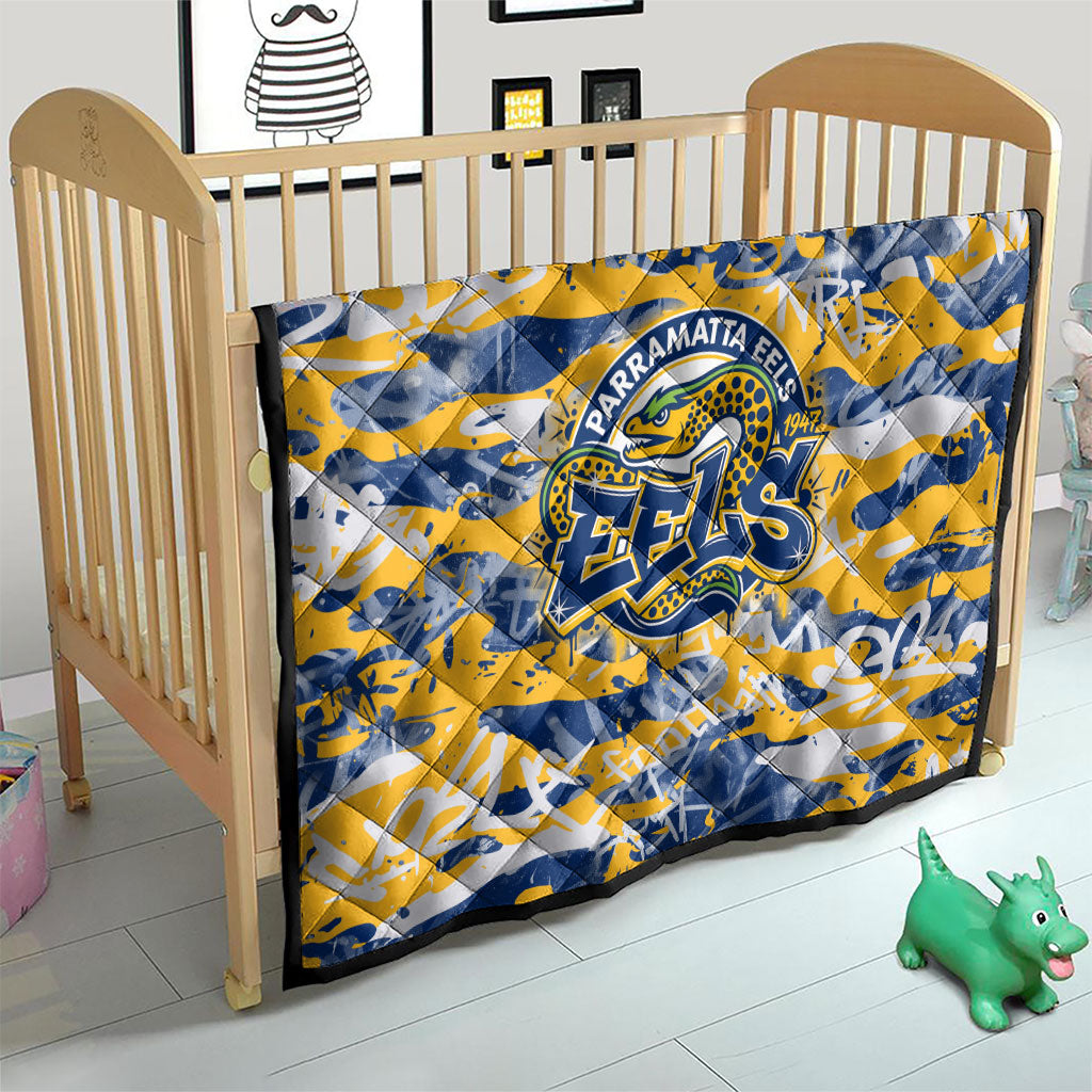 Parramatta Eels Rugby Quilt Graffiti Typography Urban Camo Abstract Street Style