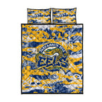 Parramatta Eels Rugby Quilt Bed Set Graffiti Typography Urban Camo Abstract Street Style