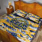Parramatta Eels Rugby Quilt Bed Set Graffiti Typography Urban Camo Abstract Street Style