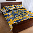 Parramatta Eels Rugby Quilt Bed Set Graffiti Typography Urban Camo Abstract Street Style