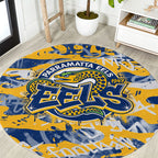 Parramatta Eels Rugby Round Carpet Graffiti Typography Urban Camo Abstract Street Style