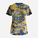 Parramatta Eels Rugby Scrub Top Graffiti Typography Urban Camo Abstract Street Style
