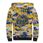 Parramatta Eels Rugby Sherpa Hoodie Graffiti Typography Urban Camo Abstract Street Style