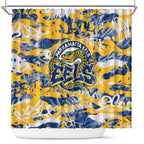Parramatta Eels Rugby Shower Curtain Graffiti Typography Urban Camo Abstract Street Style