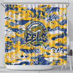 Parramatta Eels Rugby Shower Curtain Graffiti Typography Urban Camo Abstract Street Style