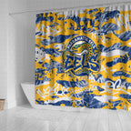 Parramatta Eels Rugby Shower Curtain Graffiti Typography Urban Camo Abstract Street Style