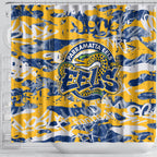 Parramatta Eels Rugby Shower Curtain Graffiti Typography Urban Camo Abstract Street Style