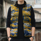 Parramatta Eels Rugby Sleeveless Puffer Jacket Graffiti Typography Urban Camo Abstract Street Style