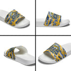Parramatta Eels Rugby Slide Sandals Graffiti Typography Urban Camo Abstract Street Style