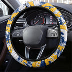 Parramatta Eels Rugby Steering Wheel Cover Graffiti Typography Urban Camo Abstract Street Style