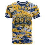 Parramatta Eels Rugby T Shirt Graffiti Typography Urban Camo Abstract Street Style