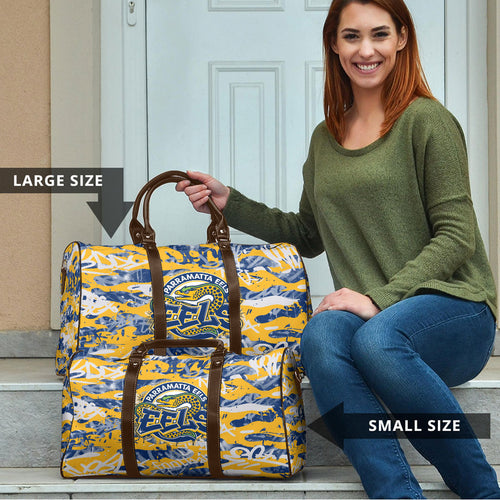 Parramatta Eels Rugby Travel Bag Graffiti Typography Urban Camo Abstract Street Style