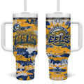 Parramatta Eels Rugby Tumbler With Handle Graffiti Typography Urban Camo Abstract Street Style