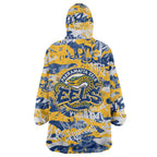 Parramatta Eels Rugby Wearable Blanket Hoodie Graffiti Typography Urban Camo Abstract Street Style