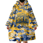 Parramatta Eels Rugby Wearable Blanket Hoodie Graffiti Typography Urban Camo Abstract Street Style