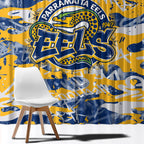 Parramatta Eels Rugby Window Curtain Graffiti Typography Urban Camo Abstract Street Style