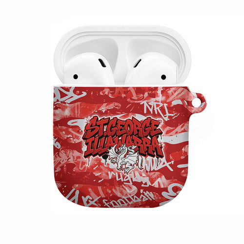St. George Illawarra Dragons Rugby AirPods Case Graffiti Typography Urban Camo Abstract Street Style