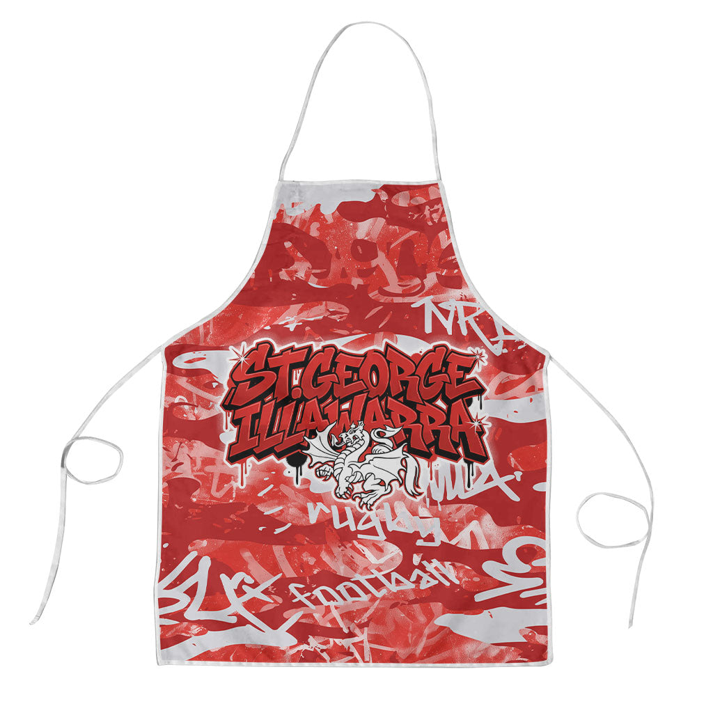 St. George Illawarra Dragons Rugby Apron Graffiti Typography Urban Camo Abstract Street Style