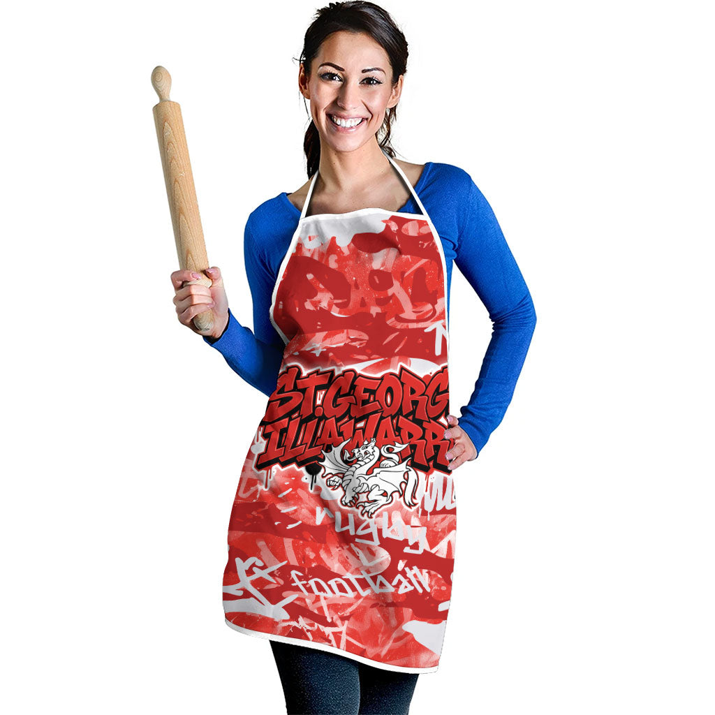 St. George Illawarra Dragons Rugby Apron Graffiti Typography Urban Camo Abstract Street Style