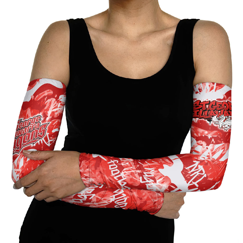 St. George Illawarra Dragons Rugby Arm Sleeves Graffiti Typography Urban Camo Abstract Street Style