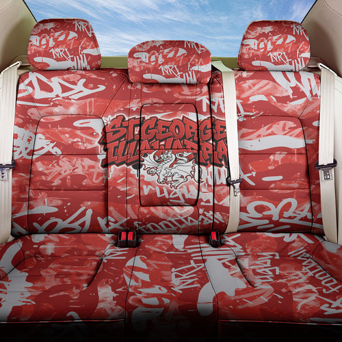 St. George Illawarra Dragons Rugby Back Car Seat Cover Graffiti Typography Urban Camo Abstract Street Style