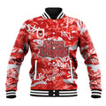 St. George Illawarra Dragons Rugby Baseball Jacket Graffiti Typography Urban Camo Abstract Street Style