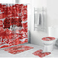 St. George Illawarra Dragons Rugby Bathroom Set Graffiti Typography Urban Camo Abstract Street Style